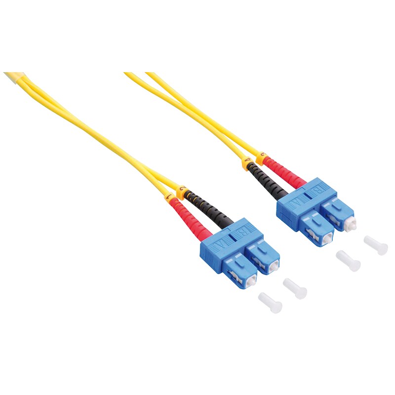Cable de conexión de fibra óptica LogiLink FP0SC10 SC/SC OS2 9/125 µm dúplex, 10 m, amarillo