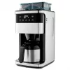 Cafetera de filtro Medion MD 19911 con molinillo, jarra térmica, 1000 W, plata/negro