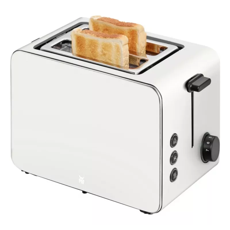 Tostadora WMF Stelio 414210001, 2 rebanadas, acero inoxidable, Paper Grey, 1050 W