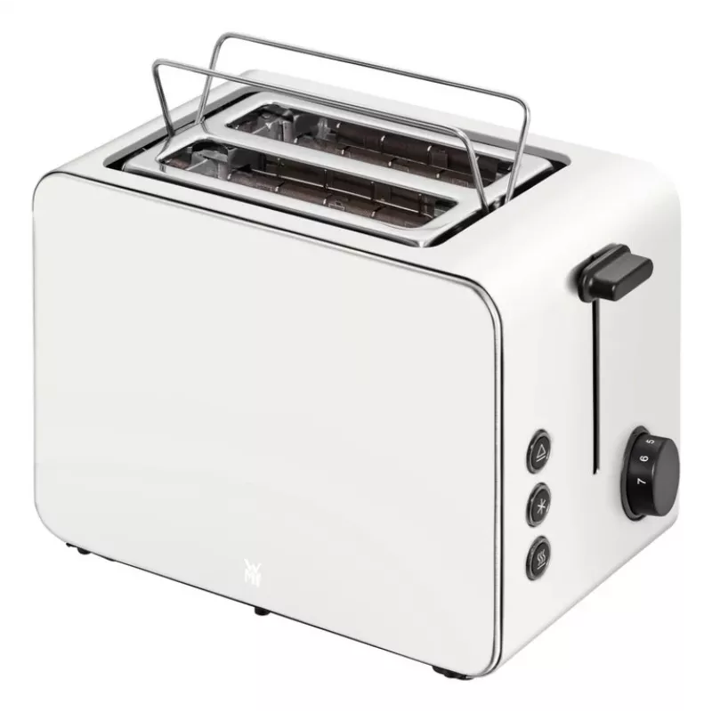 Tostadora WMF Stelio 414210001, 2 rebanadas, acero inoxidable, Paper Grey, 1050 W