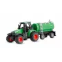 Tractor metálico Amewi con remolque cisterna, 1:64, RTR, verde