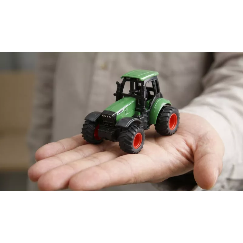 Tractor metálico Amewi con remolque cisterna, 1:64, RTR, verde
