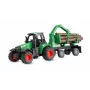 Tractor metálico Amewi con remolque forestal, 1:64, RTR, verde