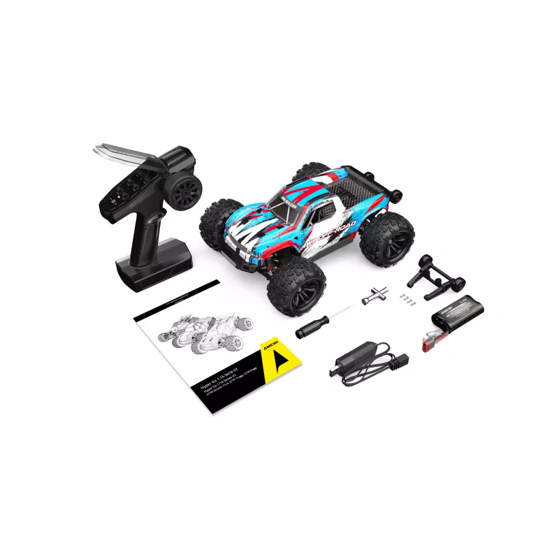 Amewi Hyper Go Monster Truck V2 brushless 4WD, 1:16, RTR, azul/blanco