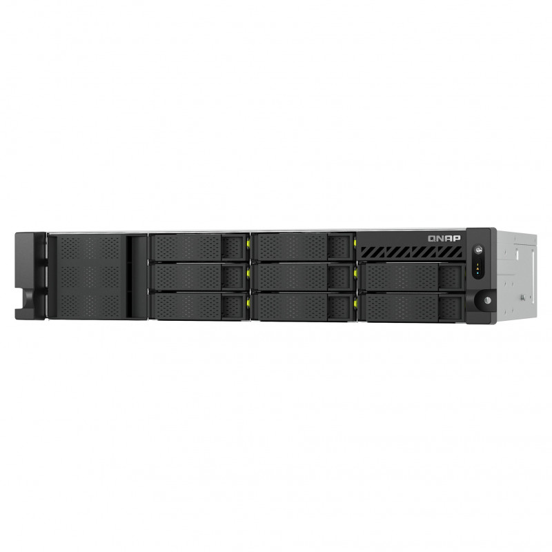 QNAP TS-h1073BXeU-RP-8G NAS en rack 2U, Ryzen Embedded V1780B, 8 GB DDR4, fuente de alimentación redundante