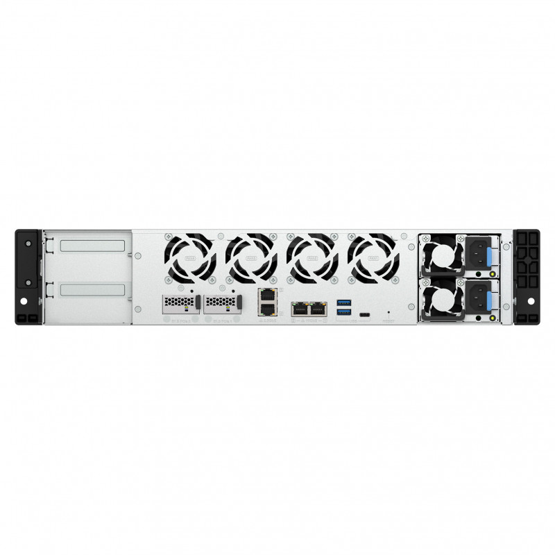 QNAP TS-h1073BXeU-RP-8G NAS en rack 2U, Ryzen Embedded V1780B, 8 GB DDR4, fuente de alimentación redundante