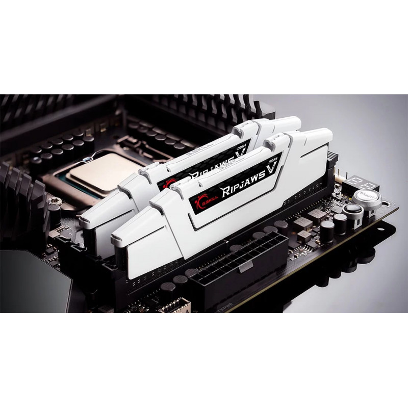Kit de memoria G.Skill Ripjaws V DDR4, 32 GB (2 x 16 GB), 3200 MHz, CL16, XMP2, blanco
