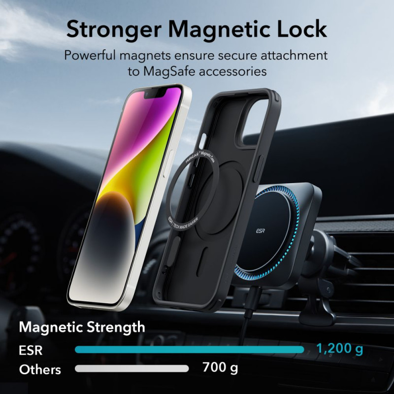 Funda ESR Classic Hybrid HaloLock MagSafe para Apple iPhone 14 Plus / 15 Plus, ESR564, negra