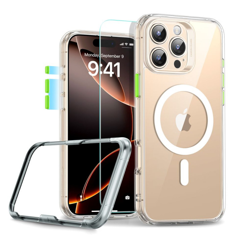 Funda ESR Classic Pro Set HaloLock MagSafe con cristal templado para Apple iPhone 16 Pro Max, transparente