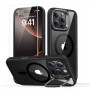 Funda ESR Classic Hybrid Kickstand HaloLock MagSafe con cristal templado para Apple iPhone 16 Pro, transparente/negra