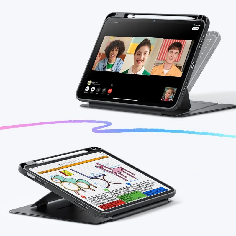 Funda ESR Flip Hybrid para Apple iPad 10.9" 2022 (10.ª gen.) / iPad 11" 2025 (11.ª gen.), negra