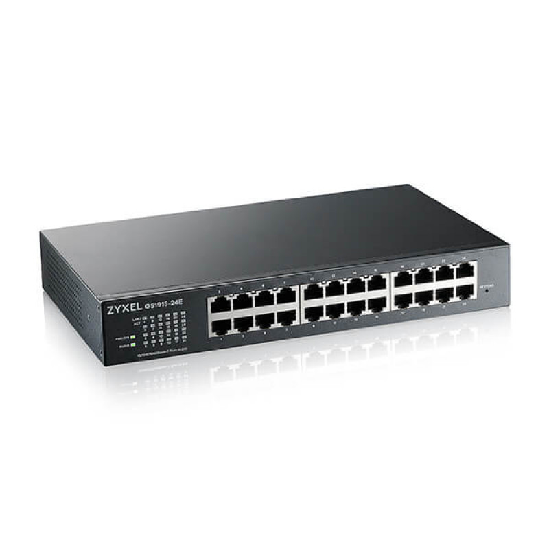 Zyxel GS1915-26v2 Switch inteligente GbE de 26 puertos, 24x GbE RJ45 y 2x SFP, montaje en rack, sin ventilador (GS1915-26V2-EU0101F)