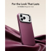 Funda ESR Leather Kickstand MagSafe para Apple iPhone 17 Pro / 18 Pro, Deep Burgundy