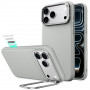 Funda ESR Leather Kickstand MagSafe para Apple iPhone 17 Pro / 18 Pro, gris