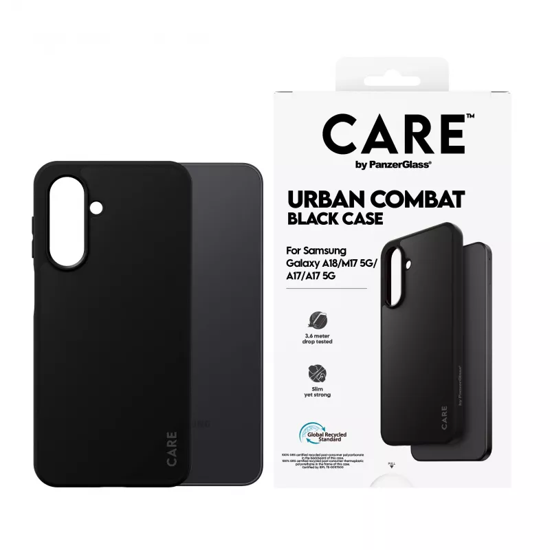 Funda PanzerGlass CARE Urban Combat para Samsung Galaxy A17/A18, negra