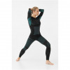 Conjunto de ropa interior termoactiva para mujer Viking Ilsa, negro-verde, talla S
