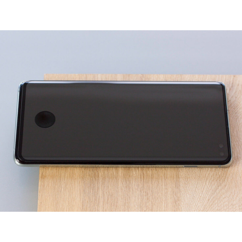 Cristal templado 3MK HardGlass Max Sensor-Dot para Samsung Galaxy S10, negro