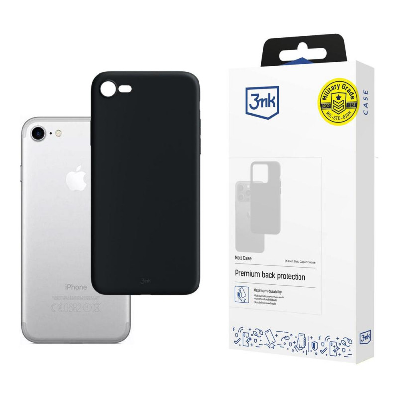 Funda 3MK Matt Case para Apple iPhone 7/8, negra