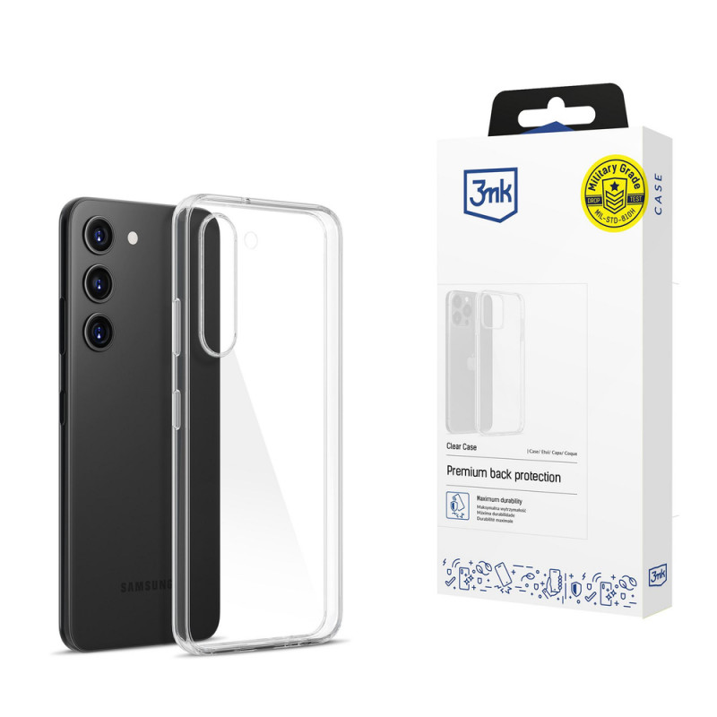 Funda transparente 3MK Clear Case para Samsung Galaxy S23, 3MK4399