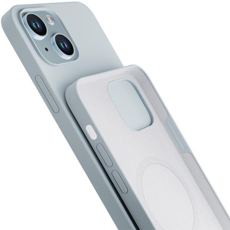 Funda de silicona 3MK Hardy Case MagSafe para Apple iPhone 14 Plus / 15 Plus, azul