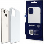 Funda de silicona 3MK Hardy Case MagSafe para Apple iPhone 14 Plus / 15 Plus, blanca