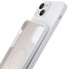 Funda de silicona 3MK Hardy Case MagSafe para Apple iPhone 14 Plus / 15 Plus, blanca