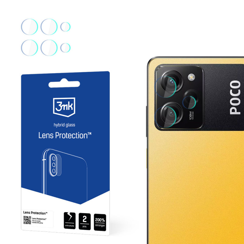 Protector de lente de cámara 3MK Lens Protect POCO X5 Pro 5G (4 uds.), 3MK4630