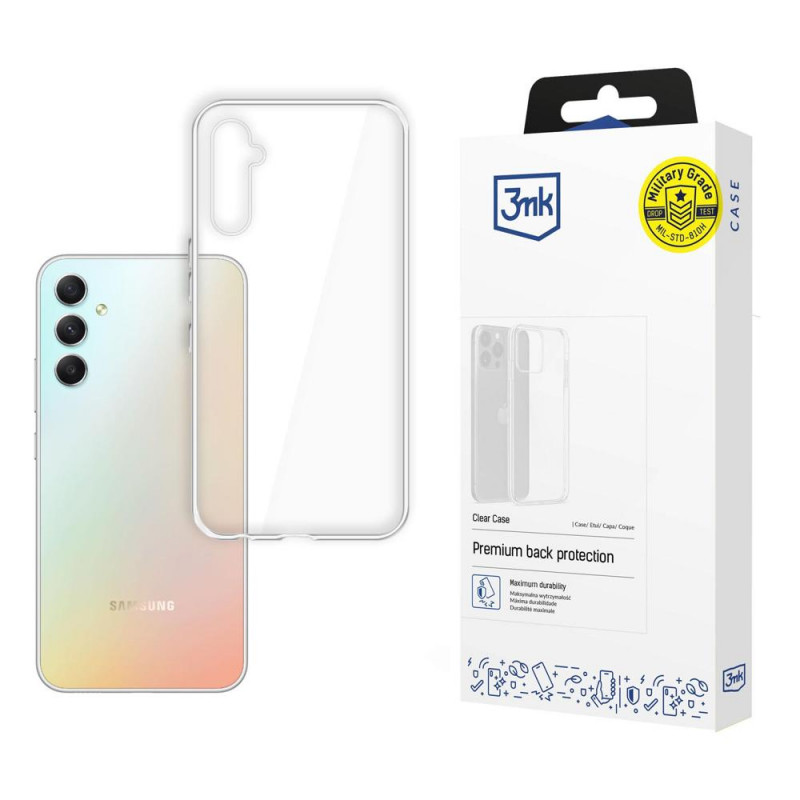 Funda transparente 3MK Clear Case para Samsung Galaxy A34 5G, 3MK4600
