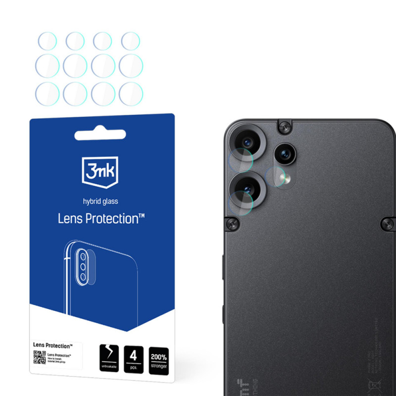 Cristal híbrido para lente de cámara 3MK Lens Protection para CMF Phone 2 Pro by Nothing (4 uds.)
