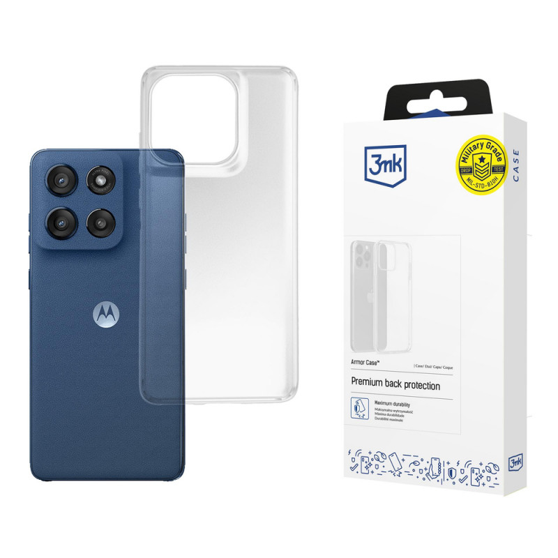 Funda 3MK Armor Case para Motorola Moto Edge 60 / 60 Fusion, transparente