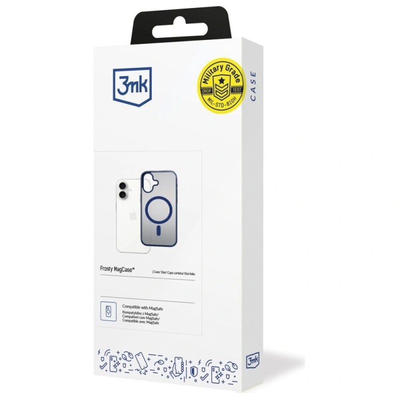 Funda 3MK Frosty MagCase para Apple iPhone 17, azul