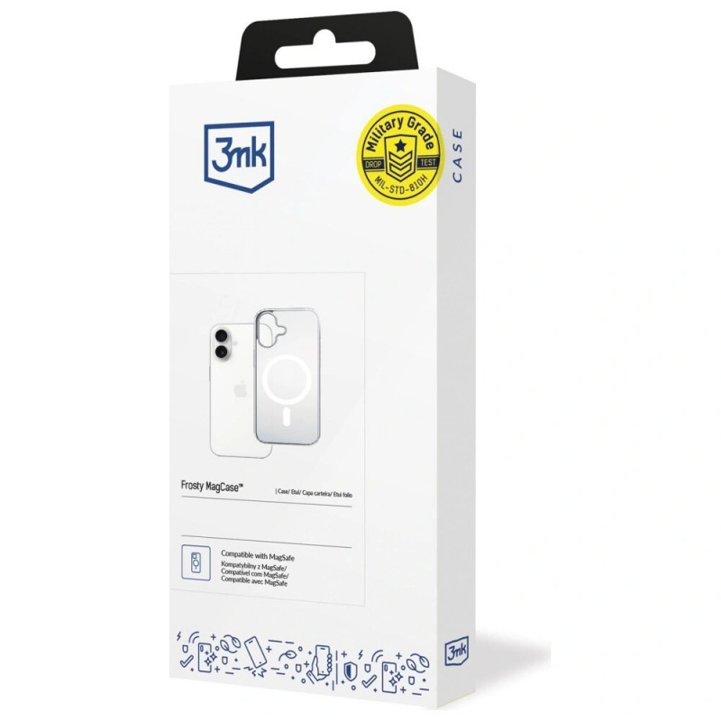 Funda 3MK Frosty MagCase para Apple iPhone 17, blanca