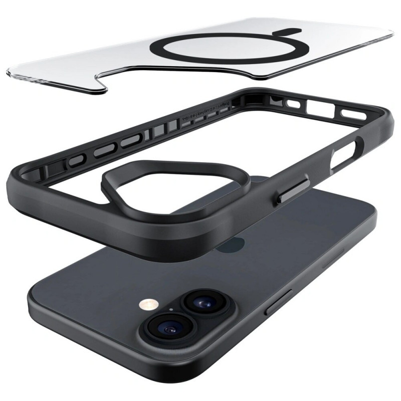 Funda 3MK Satin Armor MagCase para Apple iPhone 17, negra