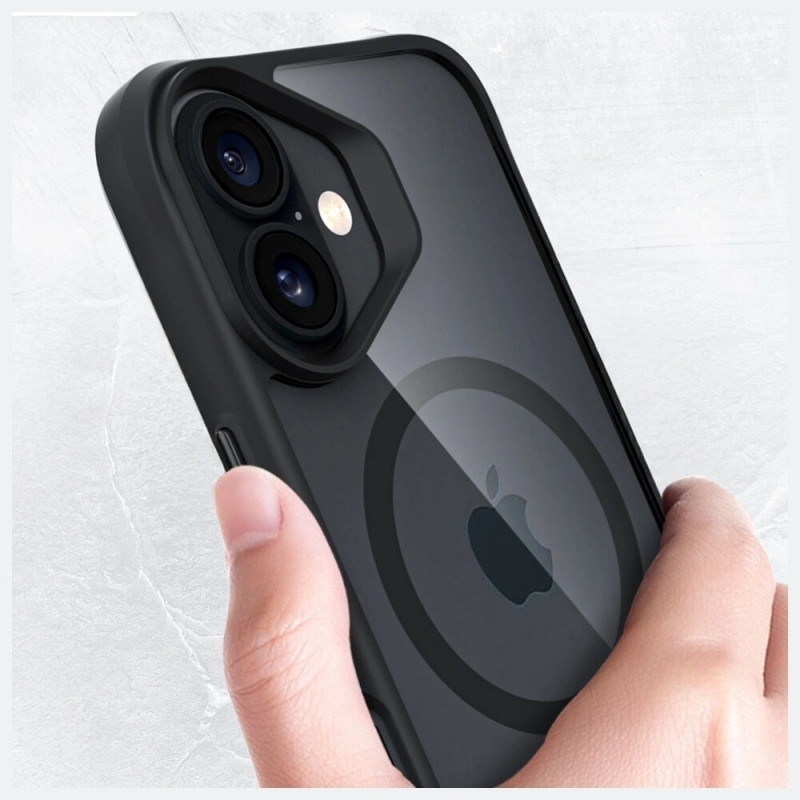 Funda 3MK Satin Armor MagCase para Apple iPhone 17, negra