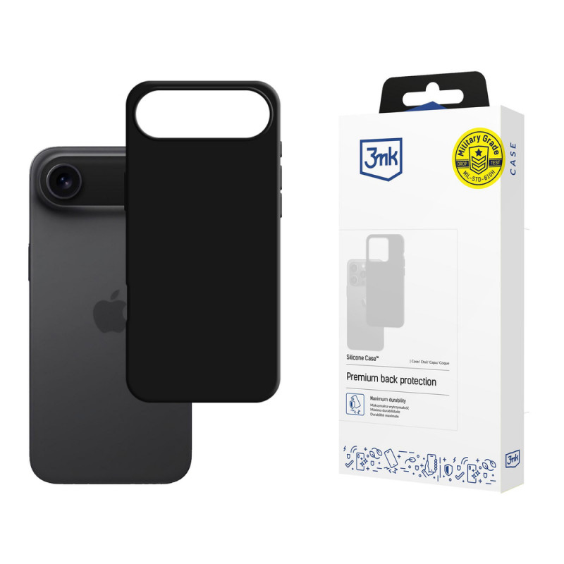 Funda de silicona 3MK para Apple iPhone Air, negra