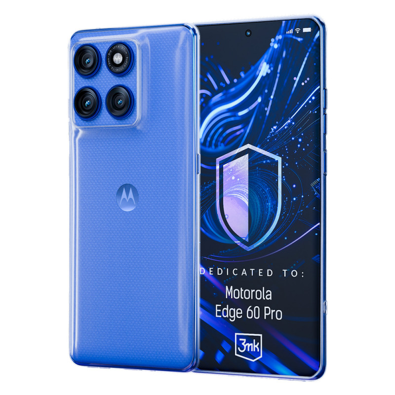 Funda transparente 3MK Clear Case para Motorola Edge 60 Pro, transparente