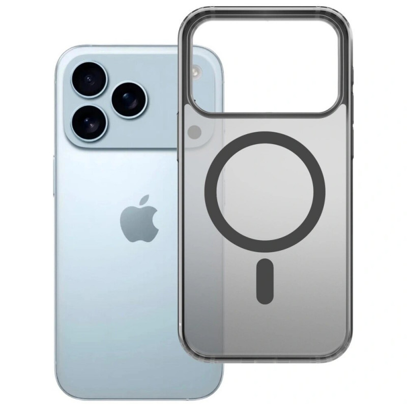 Funda 3MK Frosty MagCase para Apple iPhone 17 Pro, negra