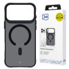 Funda 3MK Smoke MagCase para Apple iPhone 17 Pro Max, negra semitransparente