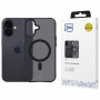Funda 3MK Smoke Matt MagCase para Apple iPhone 17, negra