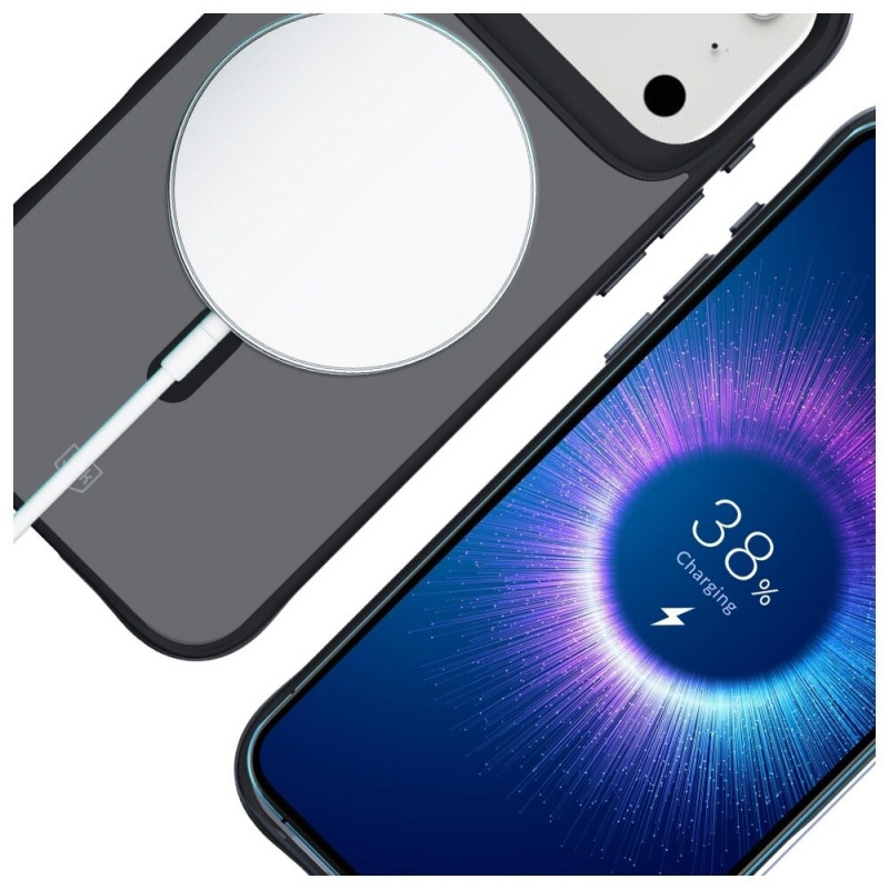 Funda 3MK Smoke Matt MagCase para Apple iPhone 17 Pro, negra