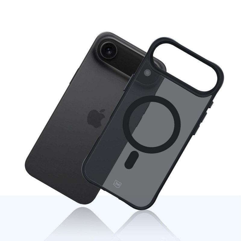 Funda 3MK Smoke Matt MagCase para Apple iPhone Air, negra