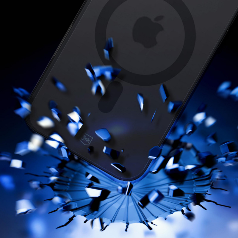 Funda 3MK Smoke Matt MagCase para Apple iPhone Air, negra