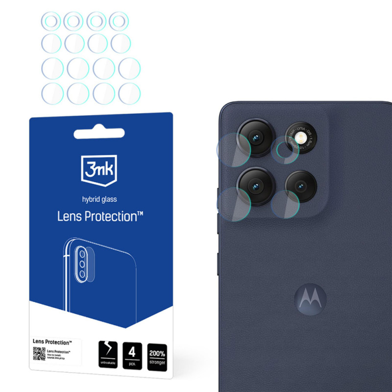 Protector de lente de cámara 3MK Lens Protection para Motorola Moto G86 / G86 Power (4 uds.)