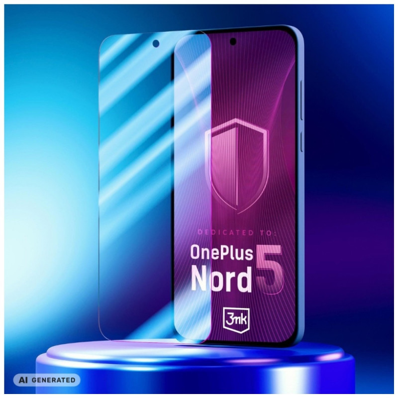 Protector de pantalla de vidrio híbrido 3MK FlexibleGlass para OnePlus Nord 5