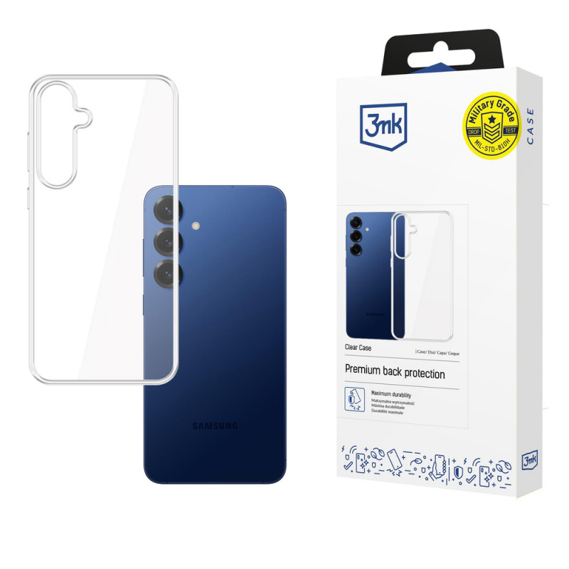 Funda 3MK Clear Case para Samsung Galaxy S25 FE, transparente