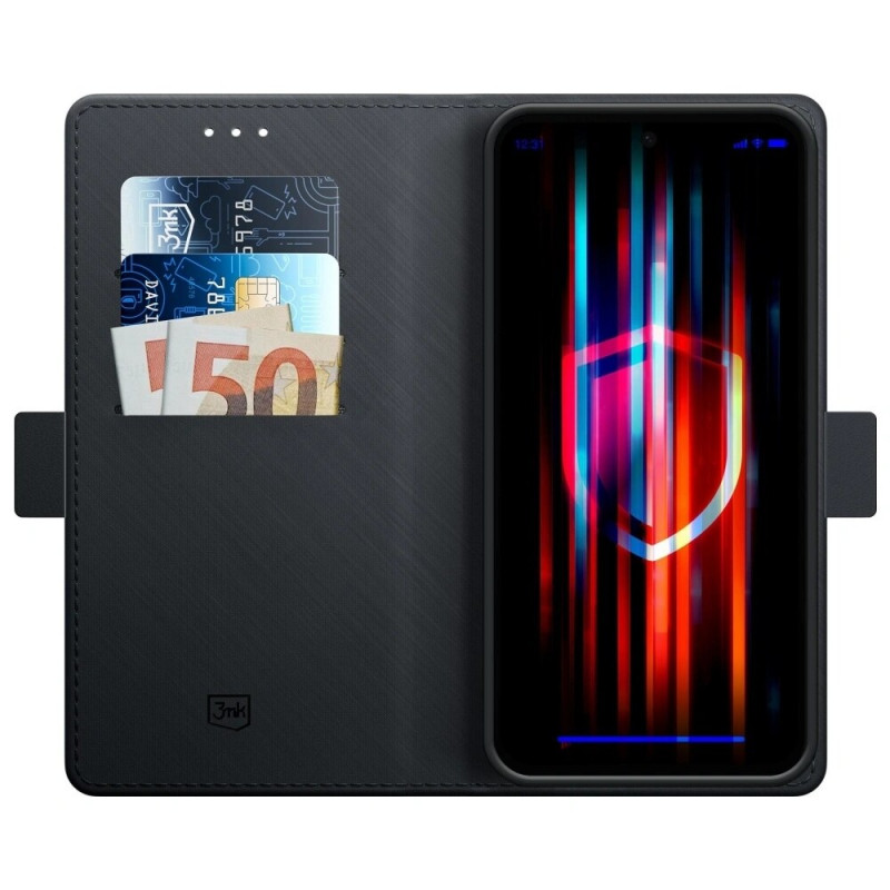 Funda tipo cartera 3MK para Samsung Galaxy S25 FE, negra
