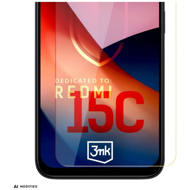 Cristal templado 3MK HardGlass para Redmi 15C 4G / 5G (171 mm) / Poco C85 4G