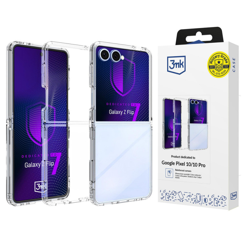 Funda 3MK Armor para Samsung Galaxy Z Flip7, Transparente