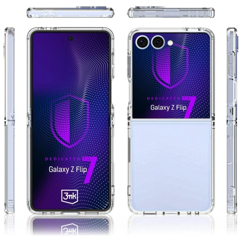 Funda 3MK Armor para Samsung Galaxy Z Flip7, Transparente