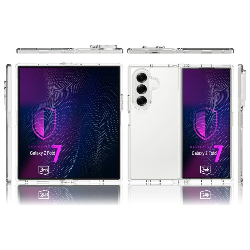 Funda 3MK Armor para Samsung Galaxy Z Fold 7, Transparente